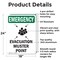 Signmission Evacuation Muster Point With Symbol, 18 in W x Rectangle, Aluminum OS-2PACK-EM-A-1824-V-10472 - alternate 7